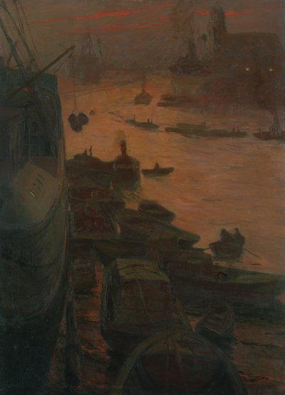 Port de Hambourg par le Quai de l