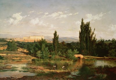 Campagne avec une rivière, Manzanares - Carlos de Haes