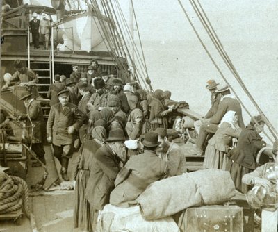 Pèlerins russes à Jérusalem à bord d