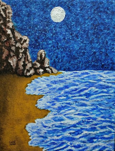 Plage au clair de lune - Carol Sousa Cuello