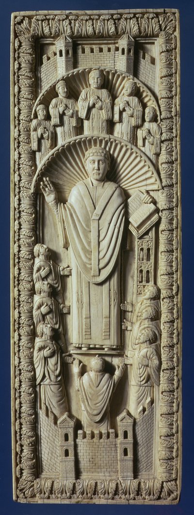 Un archevêque parmi son chœur, c.875 AD - Carolingian School