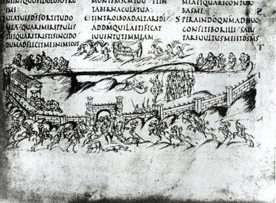 Illustration de diverses scènes du Psaume 43 incluant le verset Réveille-toi, pourquoi dors-tu, Seigneur ?, du Psautier d