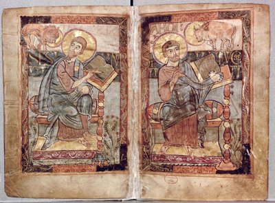 NAL 1203 fol.1v-2 Saint Marc et Saint Luc, de l
