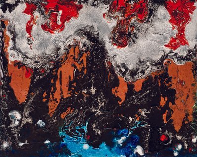 Rhapsodie des éléments, 2012 (acrylique et gouache sur toile) - Carolyn Mary Kleefeld