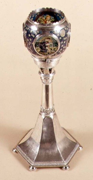 Lampe émaillée plique-à-jour, 1905-12 - Carrie Copson