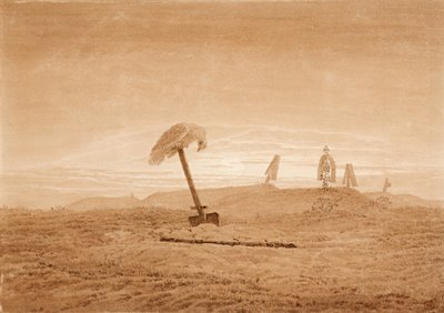 Paysage avec tombes, vers 1835-1837 - Caspar David Friedrich