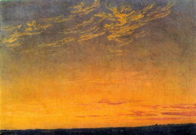 Soirée avec des nuages par Caspar David Friedrich - Caspar David Friedrich