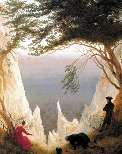 French : Roches de craie à Rügen Chalk Cliffs at Ruegen - Caspar David Friedrich