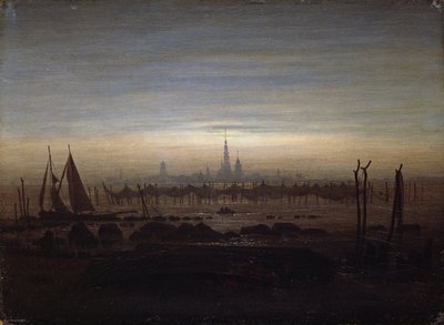 Greifswald au clair de lune - Caspar David Friedrich
