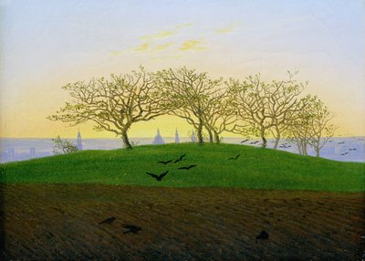 Collines et champs labourés près de Dresde - Caspar David Friedrich