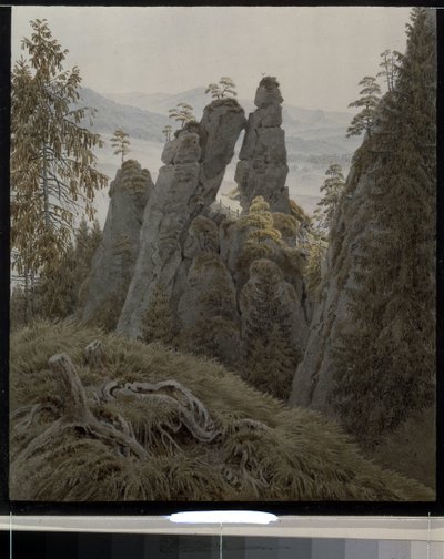 La porte des rochers à Neurathen - Caspar David Friedrich