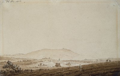 Paysage en Bohême avec vue sur le mont Jeschken, 1803 - Caspar David Friedrich