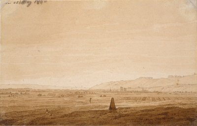 Paysage avec un obélisque - Caspar David Friedrich
