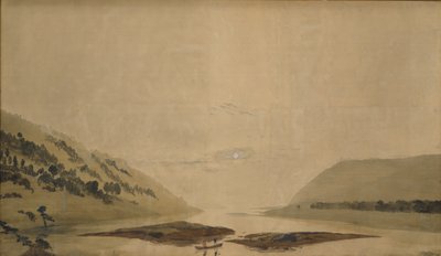 Paysage montagneux avec rivière le matin, 1830-35 - Caspar David Friedrich