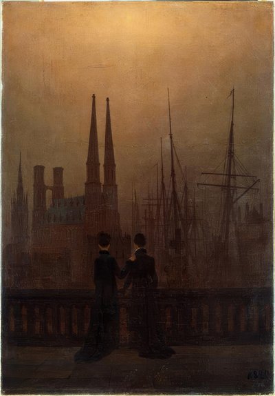 Port nocturne - Caspar David Friedrich