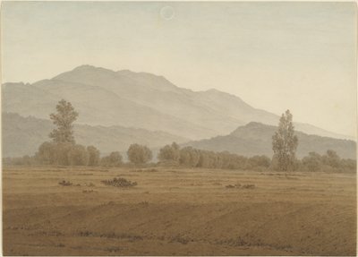 Nouvelle lune au-dessus des montagnes Riesengebirge - Caspar David Friedrich