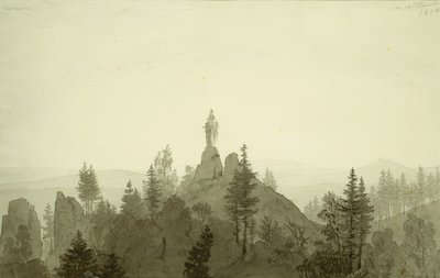 Statue de la Madone dans les montagnes - Caspar David Friedrich
