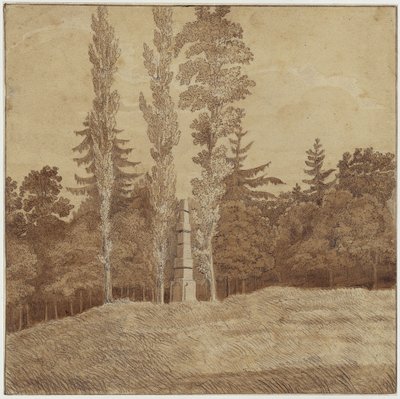 Clairière avec obélisque dans la vallée de Seifersdorf - Caspar David Friedrich