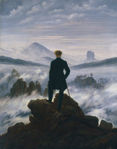 Le Voyageur au-dessus de la mer de brouillard, vers 1817 - Caspar David Friedrich