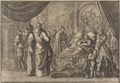 Lit de mort de Louis XIII, 1643 - Caspar Luyken (attributed to)