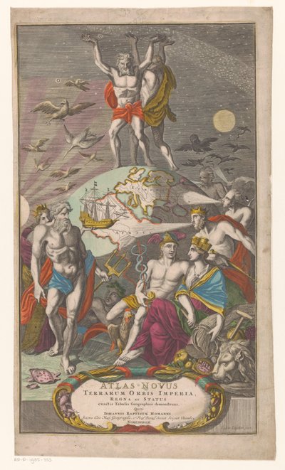 Atlas et Hercule portant le ciel étoilé - Caspar Luyken