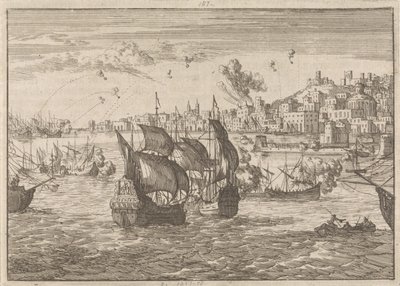 Gênes bombardée par la flotte française, 1684 - Caspar Luyken