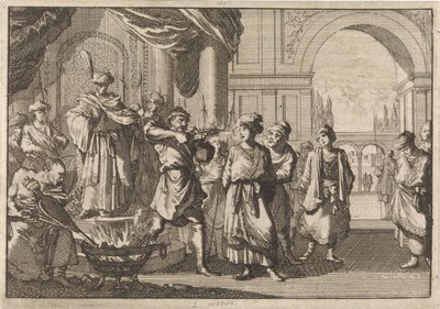 Selim IV, shah de Perse, fait aveugler son frère avec un fer rouge, 1694 - Caspar Luyken