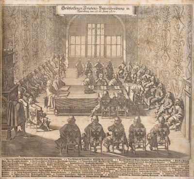 La ratification de la paix de Westphalie à Nuremberg le 26 juin 1650, 1650 - Caspar Merian