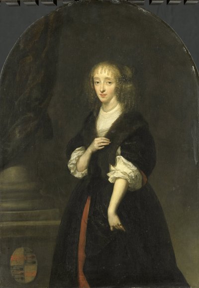 Portrait de Jacoba Bicker (1640-95), épouse de Pieter de Graeff - Caspar Netscher