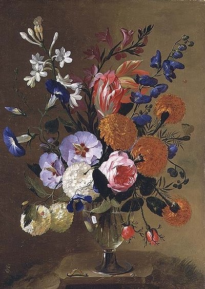 Nature morte de fleurs dans un vase, 1668 - Caspar Pieter I Verbrugghen