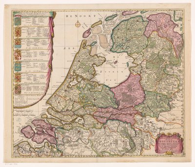 Carte de la République des Sept Provinces-Unies - Caspar Specht (possibly)