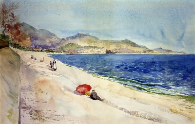 Sur la plage sous la Promenade des Anglais, Nice, France - Cass Gilbert