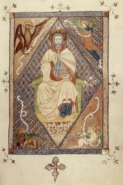 Christ en majesté (en gloire) (miniature) - Catalan School