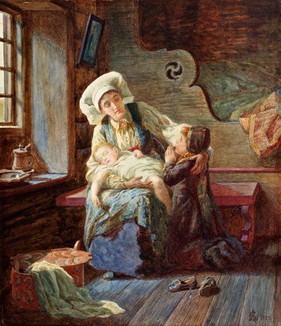 Soirée dans une maison norvégienne, 1882 - Catharine Adelaide Sparkes