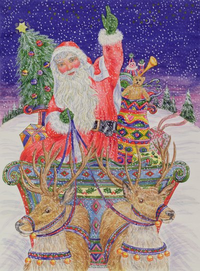 Père Noël partant la veille de Noël - Catherine Bradbury