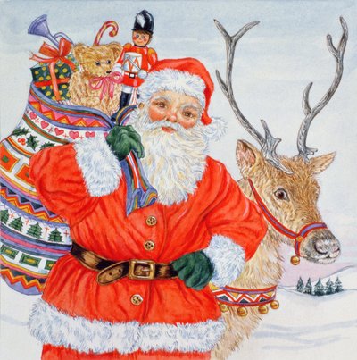 Père Noël et ses rennes - Catherine Bradbury