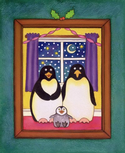 Famille de pingouins de Noël, 1997 - Cathy Baxter