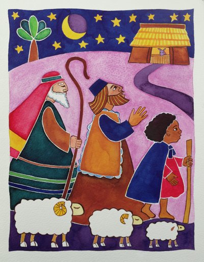 Le voyage des bergers à Bethléem - Cathy Baxter
