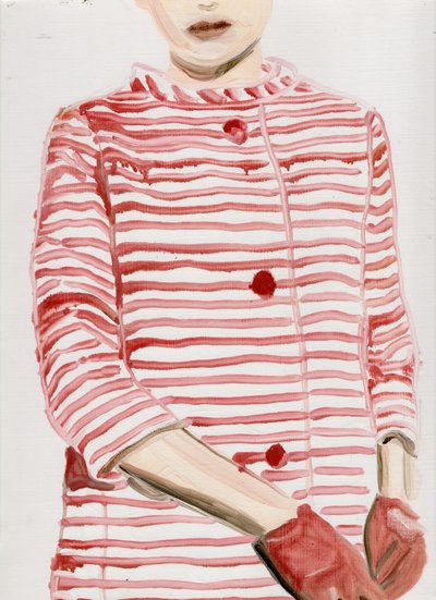 Stars in Stripes (MF), 2015 (huile sur papier) - Cathy Lomax