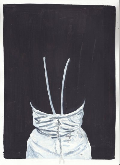 The Girl Upstairs 1, back, 2012 (huile et acrylique sur papier) - Cathy Lomax