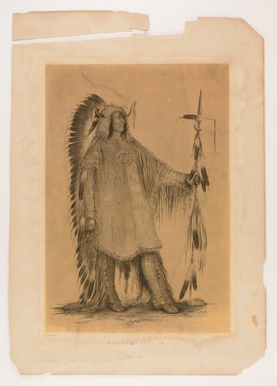 Mah-to-toh-pa, le chef des Mandans - Catlin, George