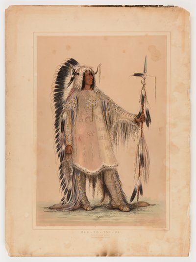 Mah-to-toh-pa, le chef des Mandans - Catlin, George