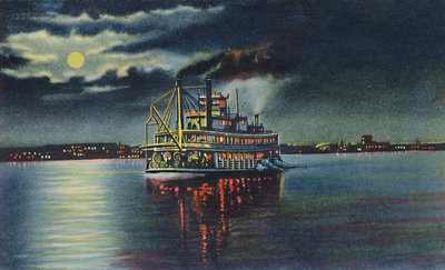 Clair de lune sur la rivière Ohio, Louisville, Kentucky, 1942 - Caufield and Shook