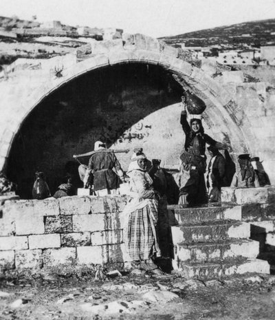 Fontaine de la Vierge, Nazareth, Palestine, vers 1927-1931 - Cavanders Ltd