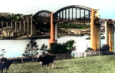 Le pont Royal Albert, Saltash, Cornouailles, 1926 - Cavenders Ltd