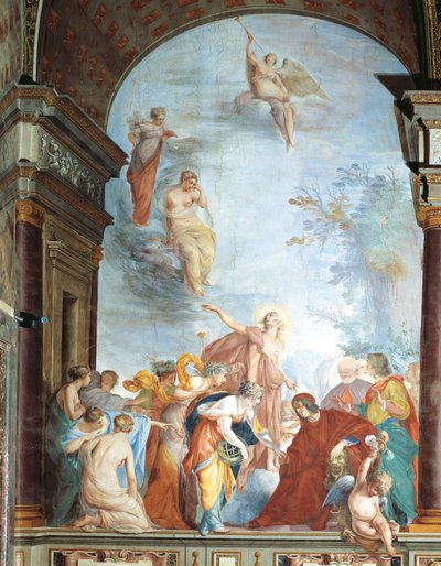 Fresque de la Renommée et Sainte Anne - Les exploits de Lorenzo de Medici, dit le Magnifique - Cecco  Bravo