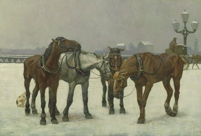 Chevaux de fiacre sur la Seine - Cecil Brown