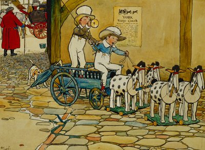 Les puces de la vieille école; Le carrosse de York - Cecil Charles Windsor Aldin
