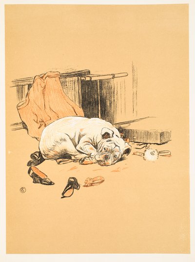 Déception de ne pas trouver les chocolats, de A Gay Dog, Story of a Foolish Year, publié par William Heineman, 1905. 1ère édition, Illustration - Cecil Charles Windsor Aldin