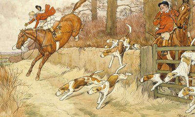 Hoff - Pour un billet de cinq livres, illustration de Handley Cross par R. S. Surtees - Cecil Charles Windsor Aldin